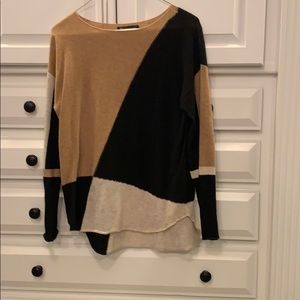 Black and brown sweater
